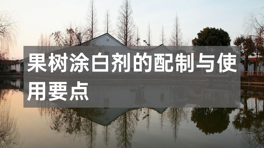 果树涂白剂的配制与使用要点