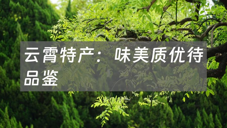 云霄特产:味美质优待品鉴